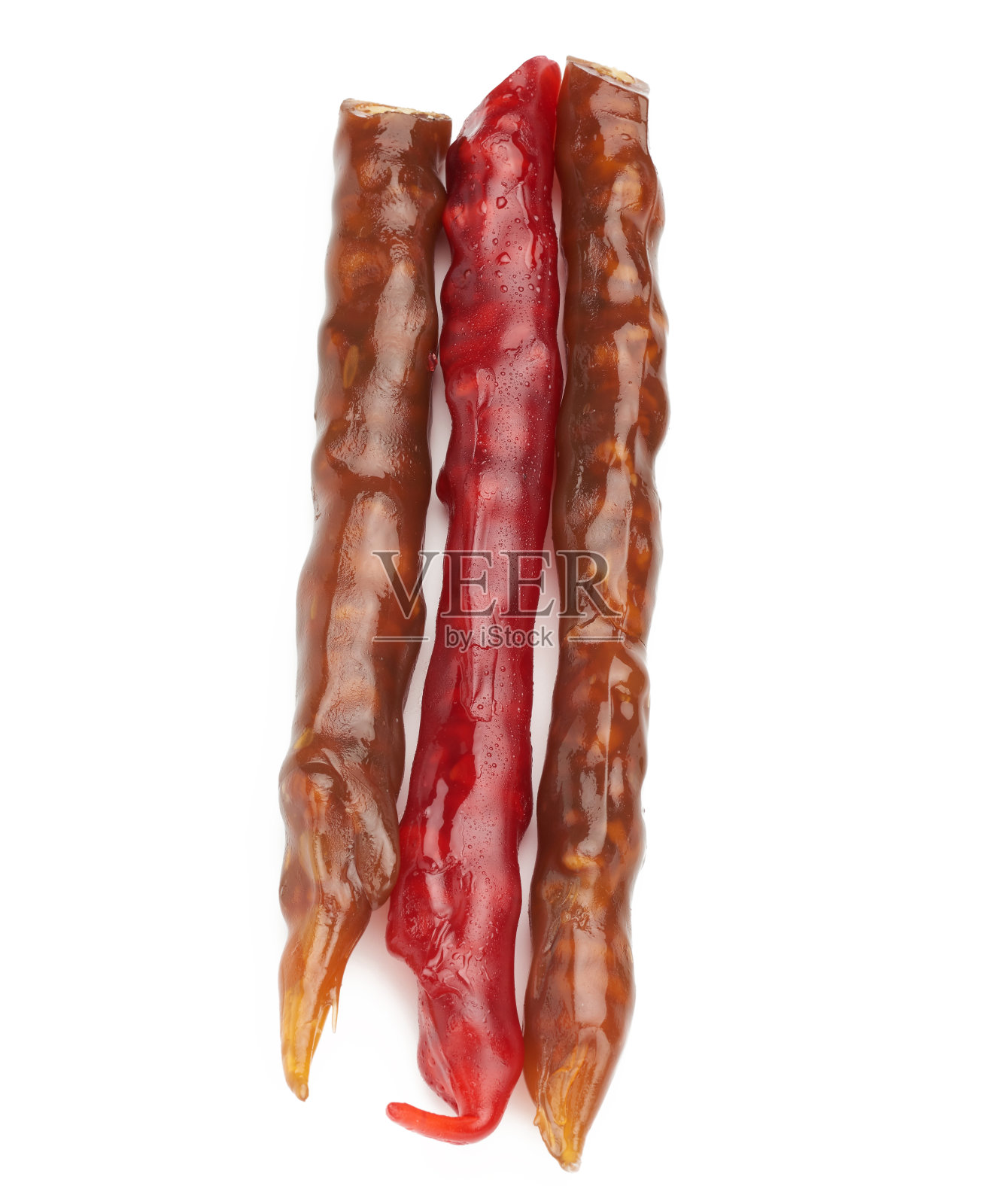 丘奇希拉是一种古老的格鲁吉亚甜食，由去皮的坚果制成照片摄影图片