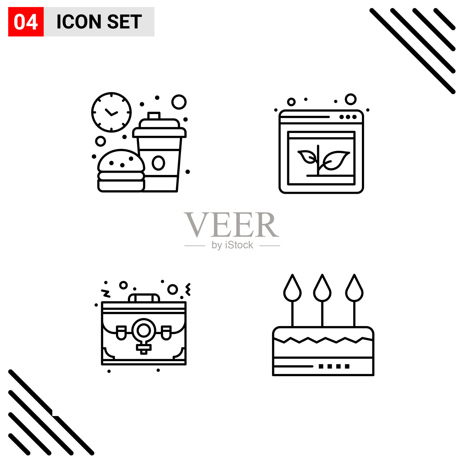 像素完美设置4行图标轮廓图标图标素材