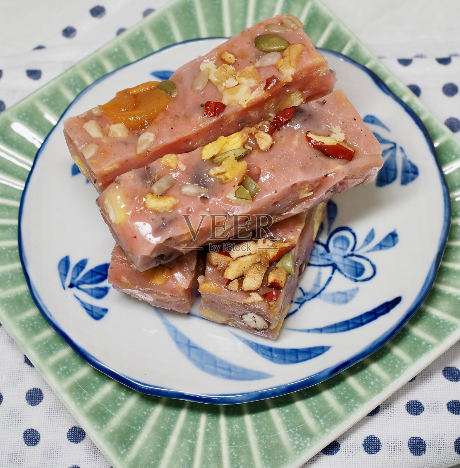 韩国食品，柿子干营养年糕照片摄影图片