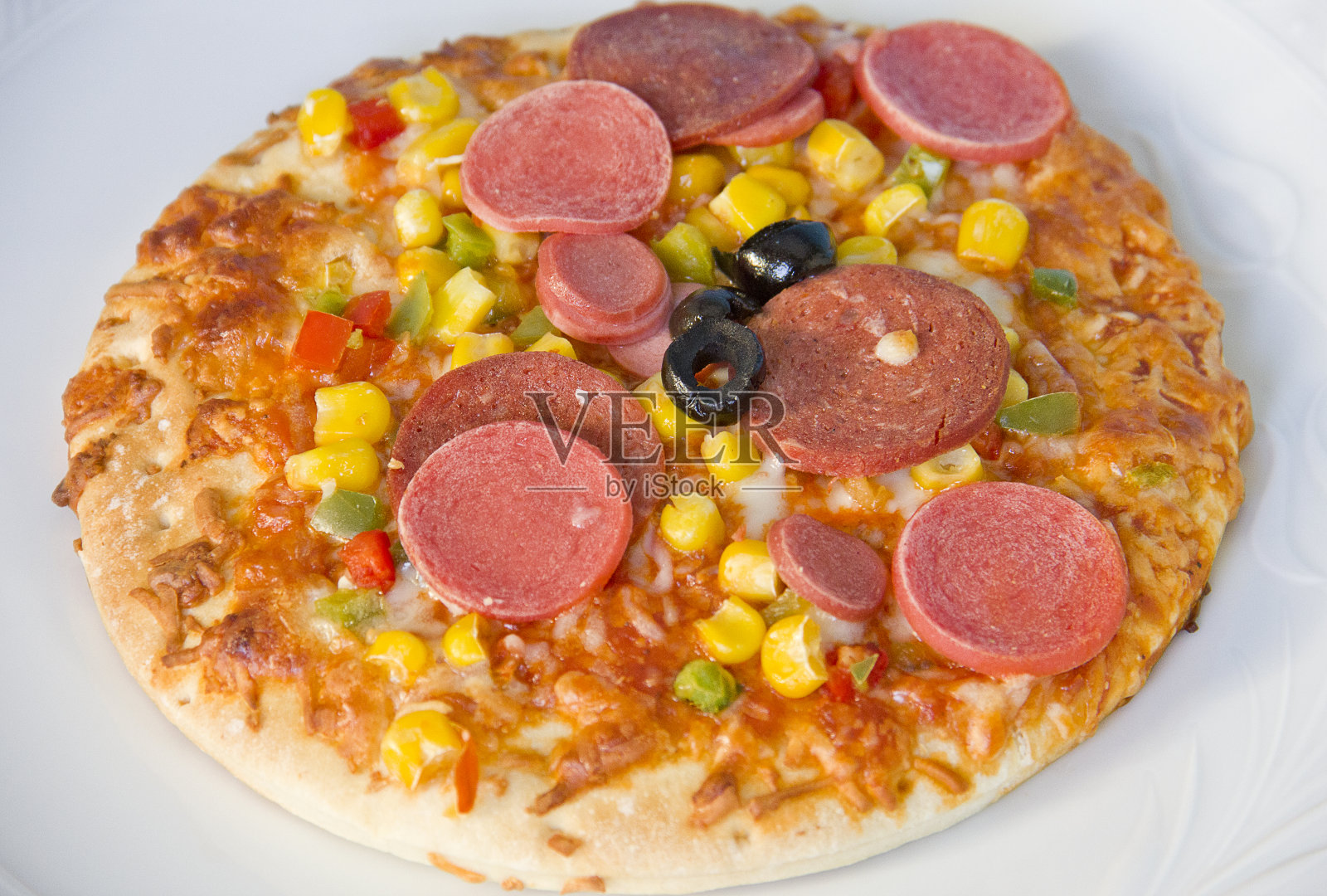 混合的披萨照片摄影图片