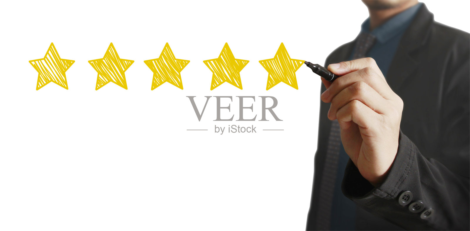 手绘星星，绘制星星等级照片摄影图片