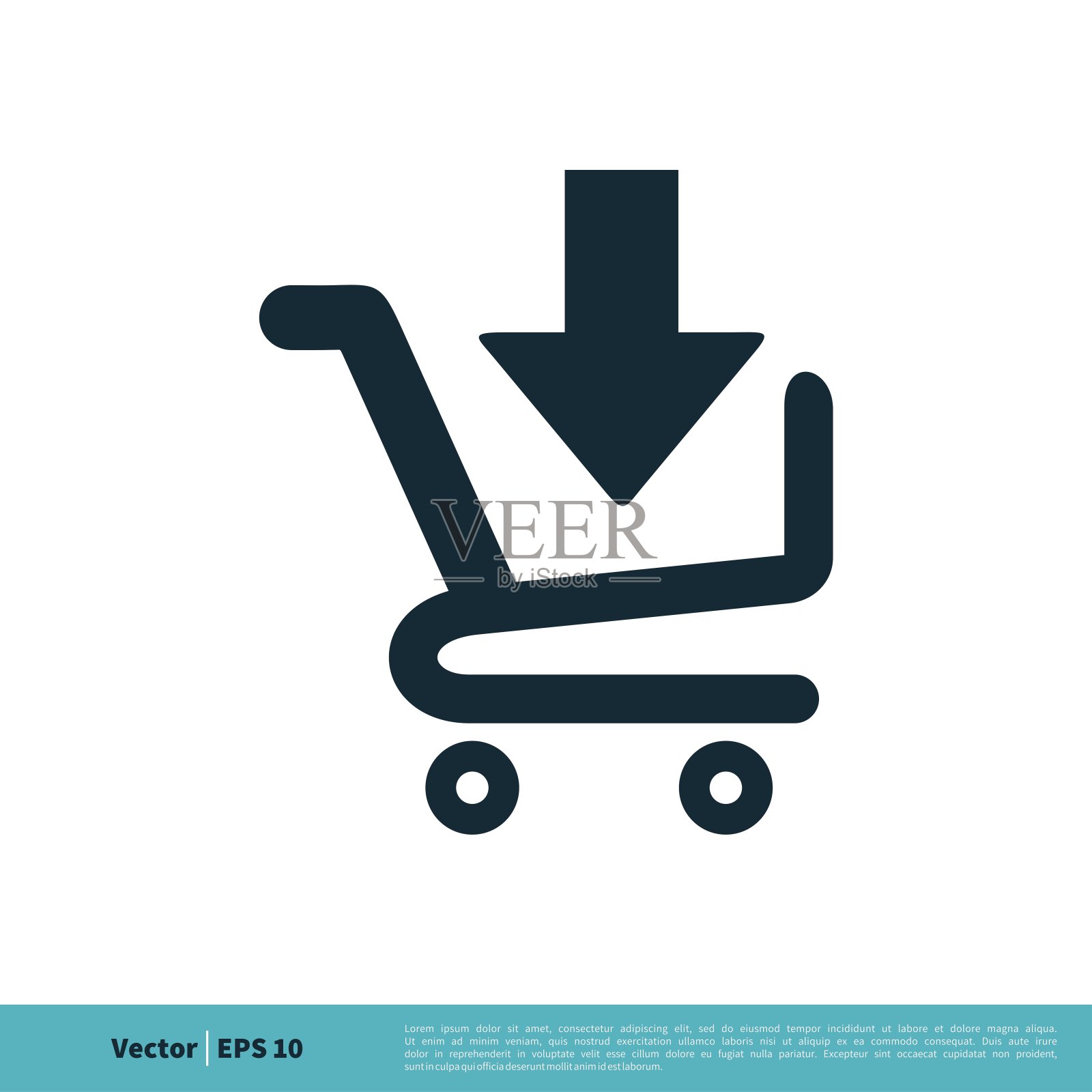 下载手推车手推车图标矢量标志模板插图设计。向量EPS 10。插画图片素材