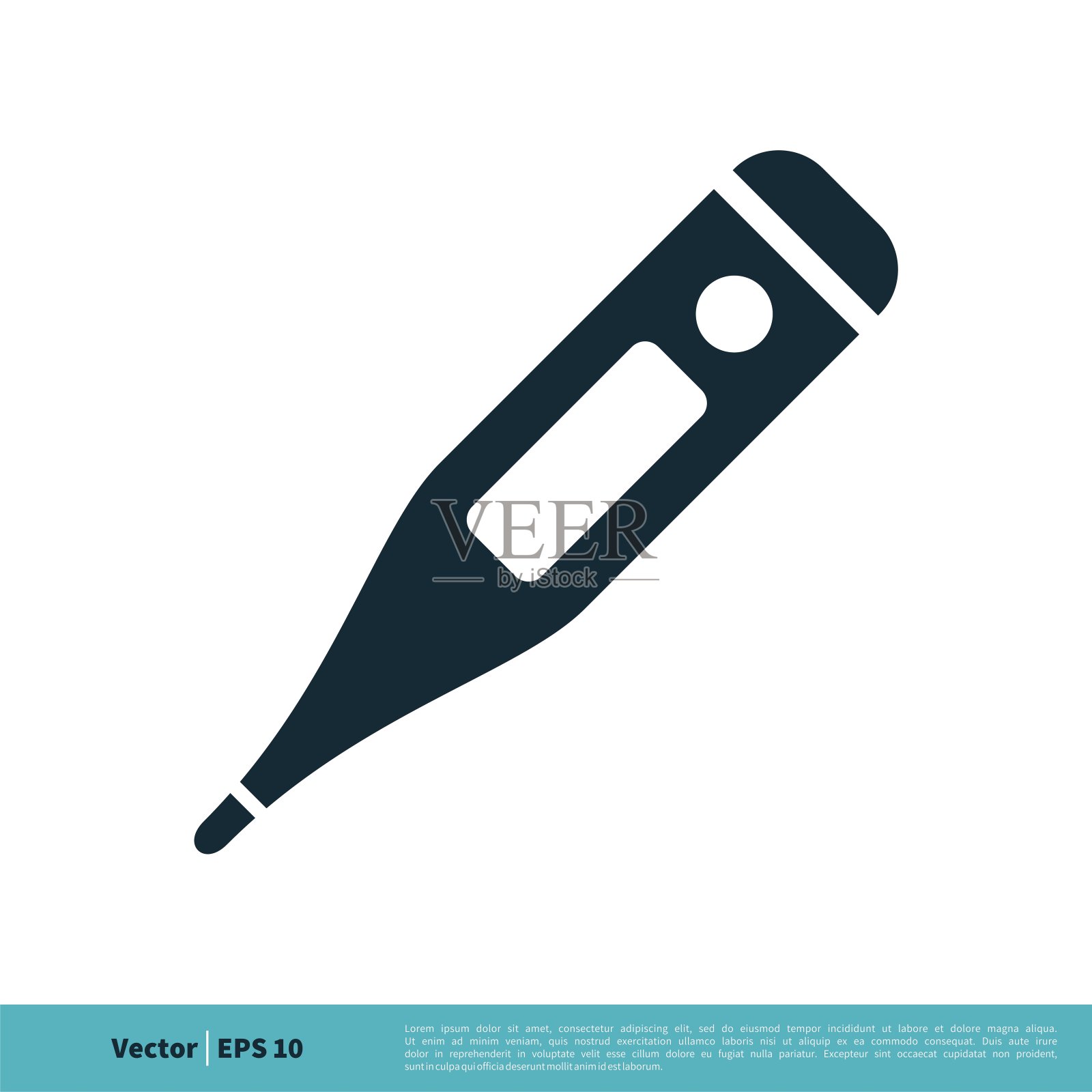 温度计图标矢量标志模板插图设计。向量EPS 10。插画图片素材