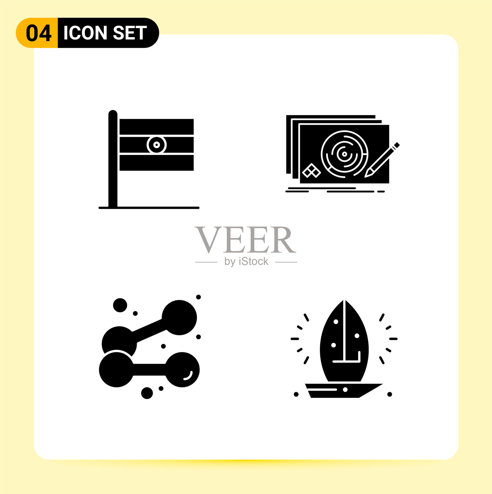 4个现代网站设计和创意图标图标素材