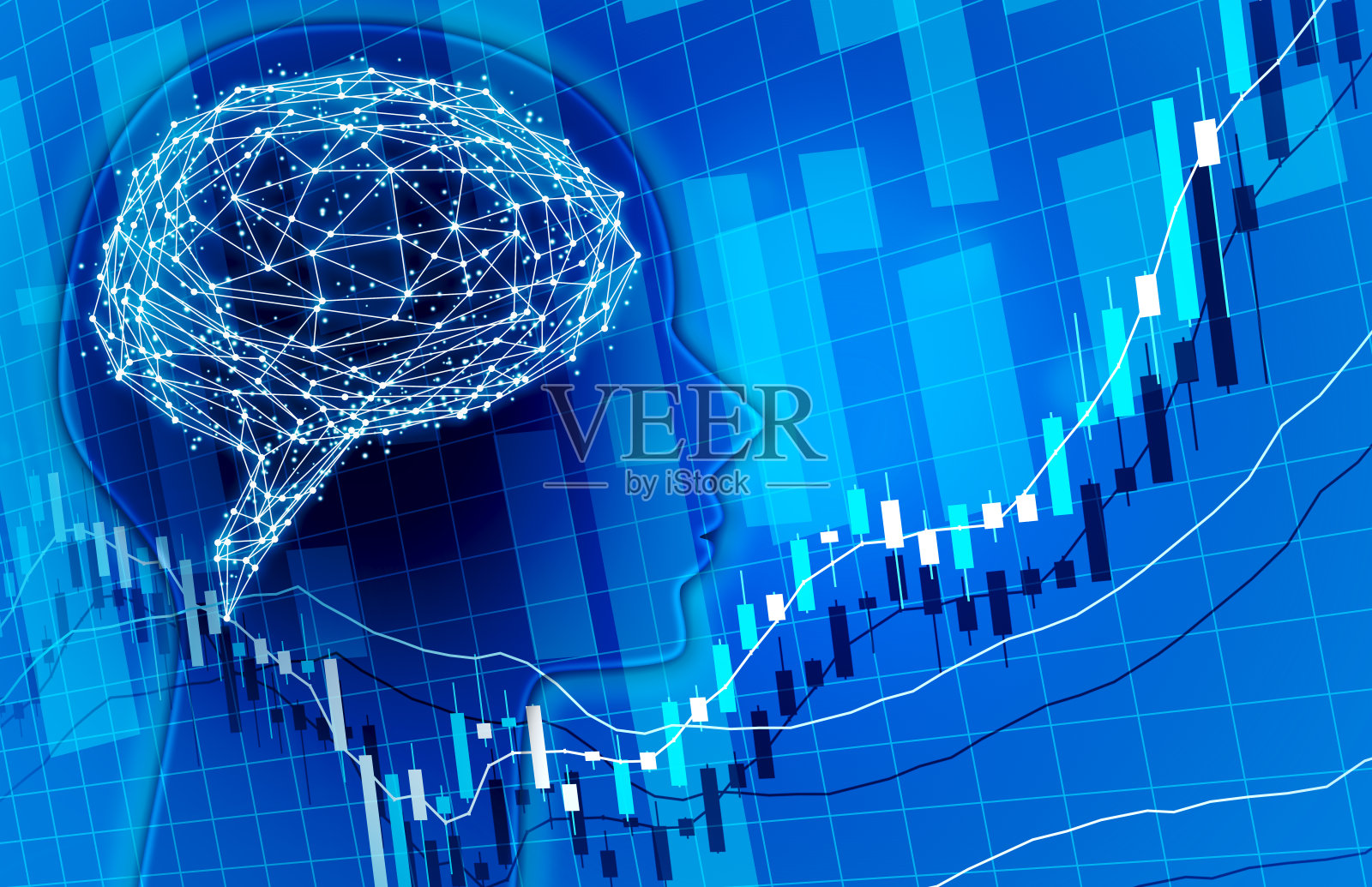 人工智能图业务预测图像背景图像蓝色插画图片素材