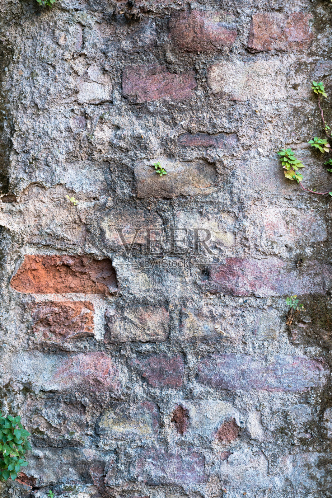 带有油漆斑点的脏砖照片摄影图片