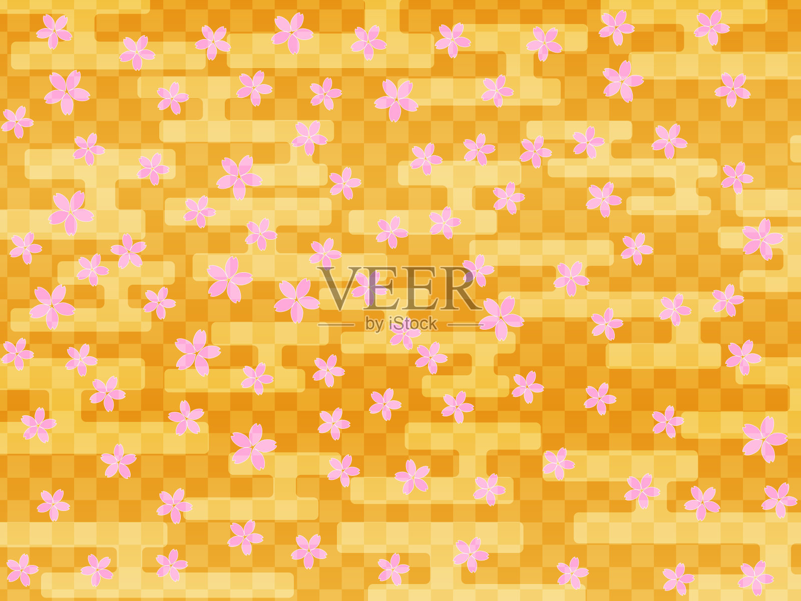 樱花的背景插画图片素材