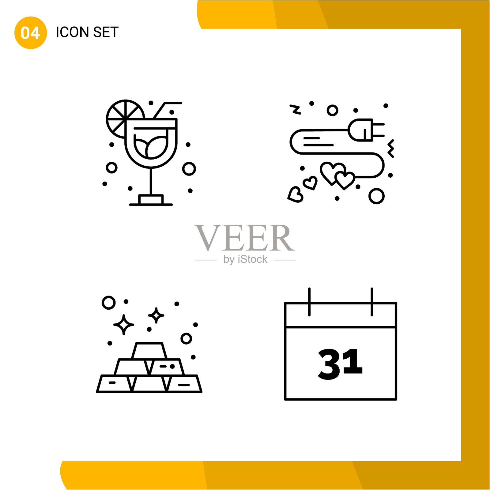 图标设置线条样式图标包轮廓符号图标素材