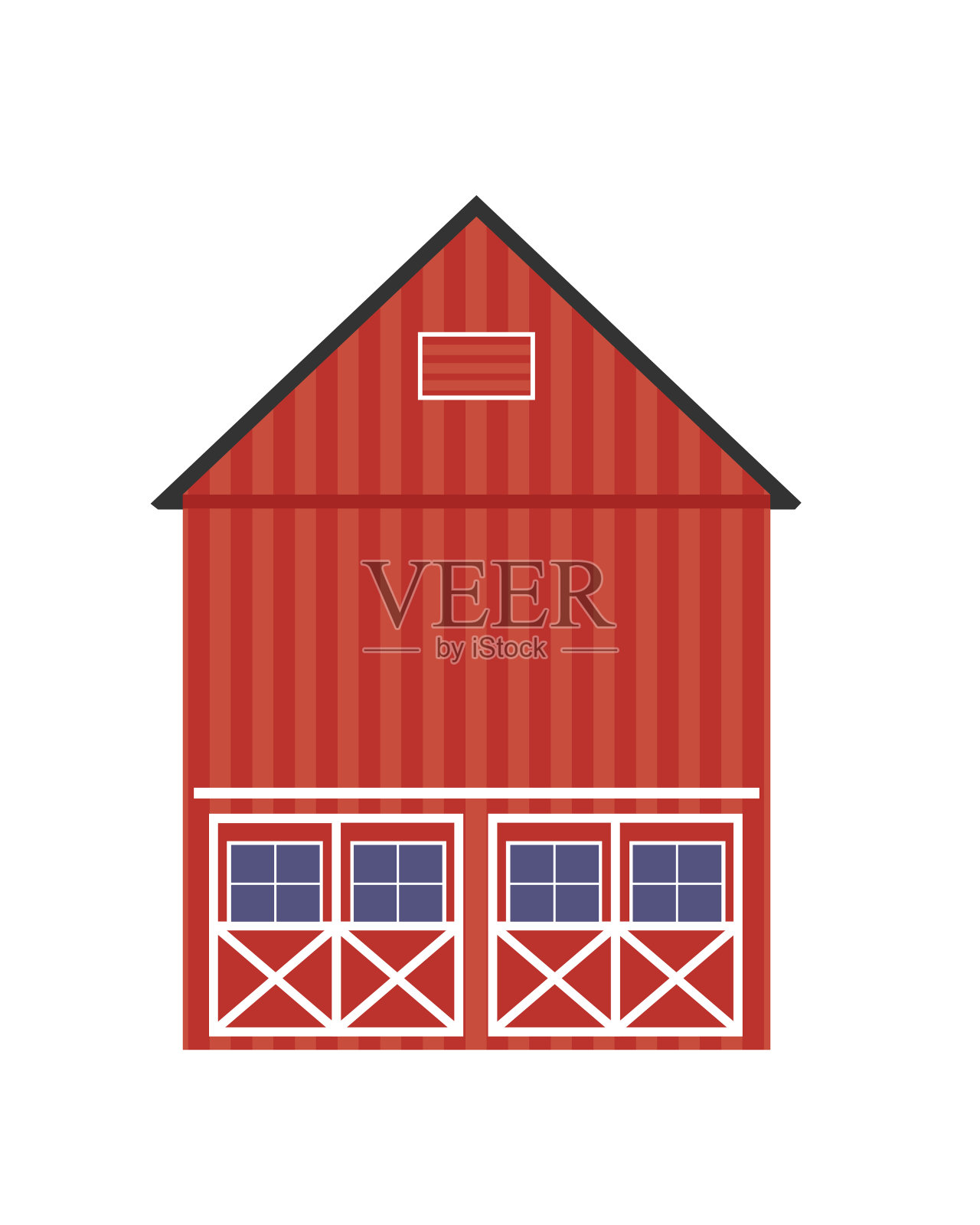 农业和农业，谷仓建筑田野农田乡村平坦矢量插图插画图片素材