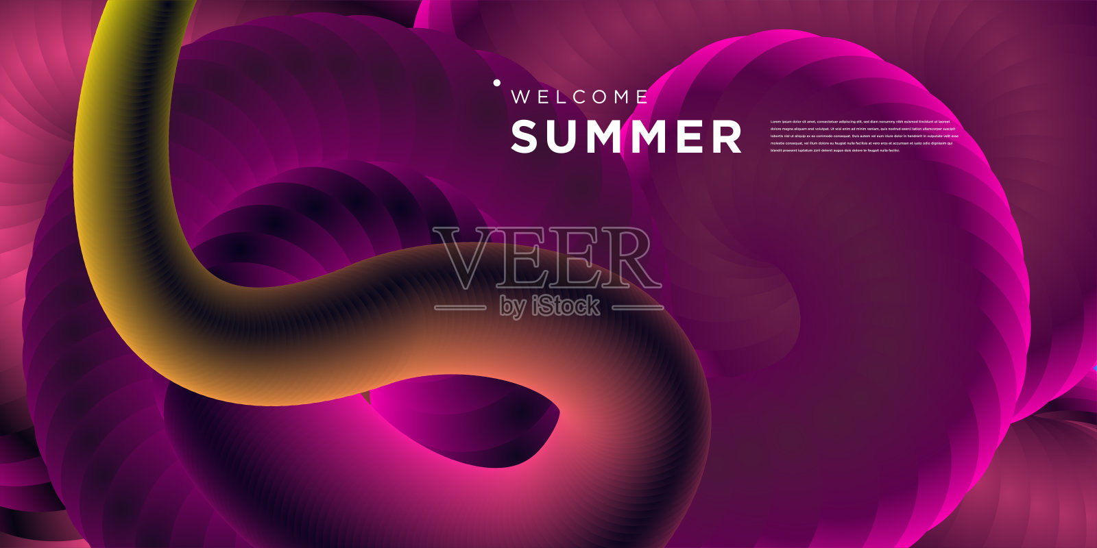 向量流体液体三维夏季背景插画图片素材