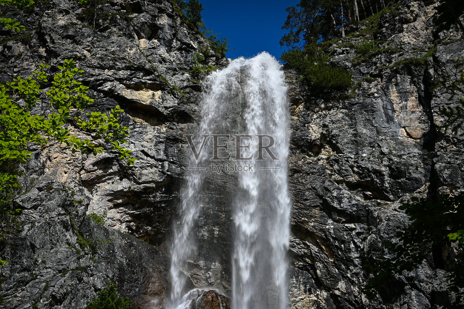 位于奥地利Oetschergraeben峡谷的Mirafall照片摄影图片
