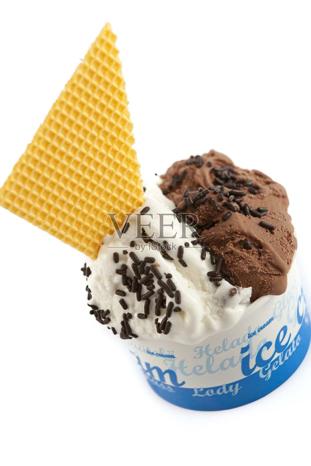 不同口味的冰淇淋照片摄影图片