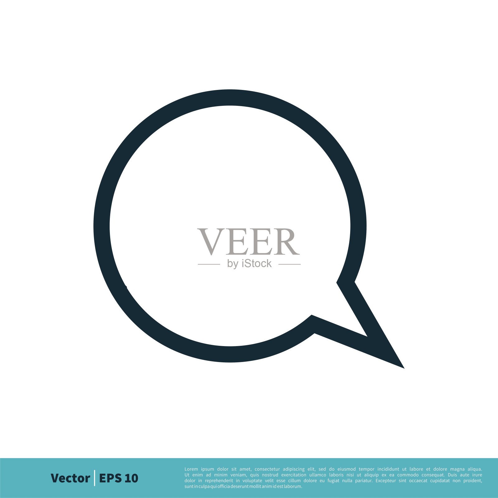 语音气泡线图标矢量标志模板插图设计。向量EPS 10。插画图片素材