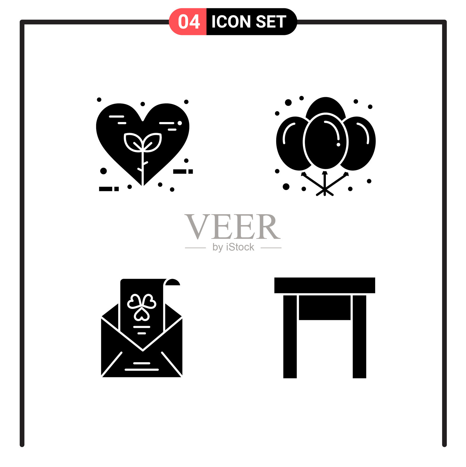 为网页和移动设置4个固定样式的图标图标素材