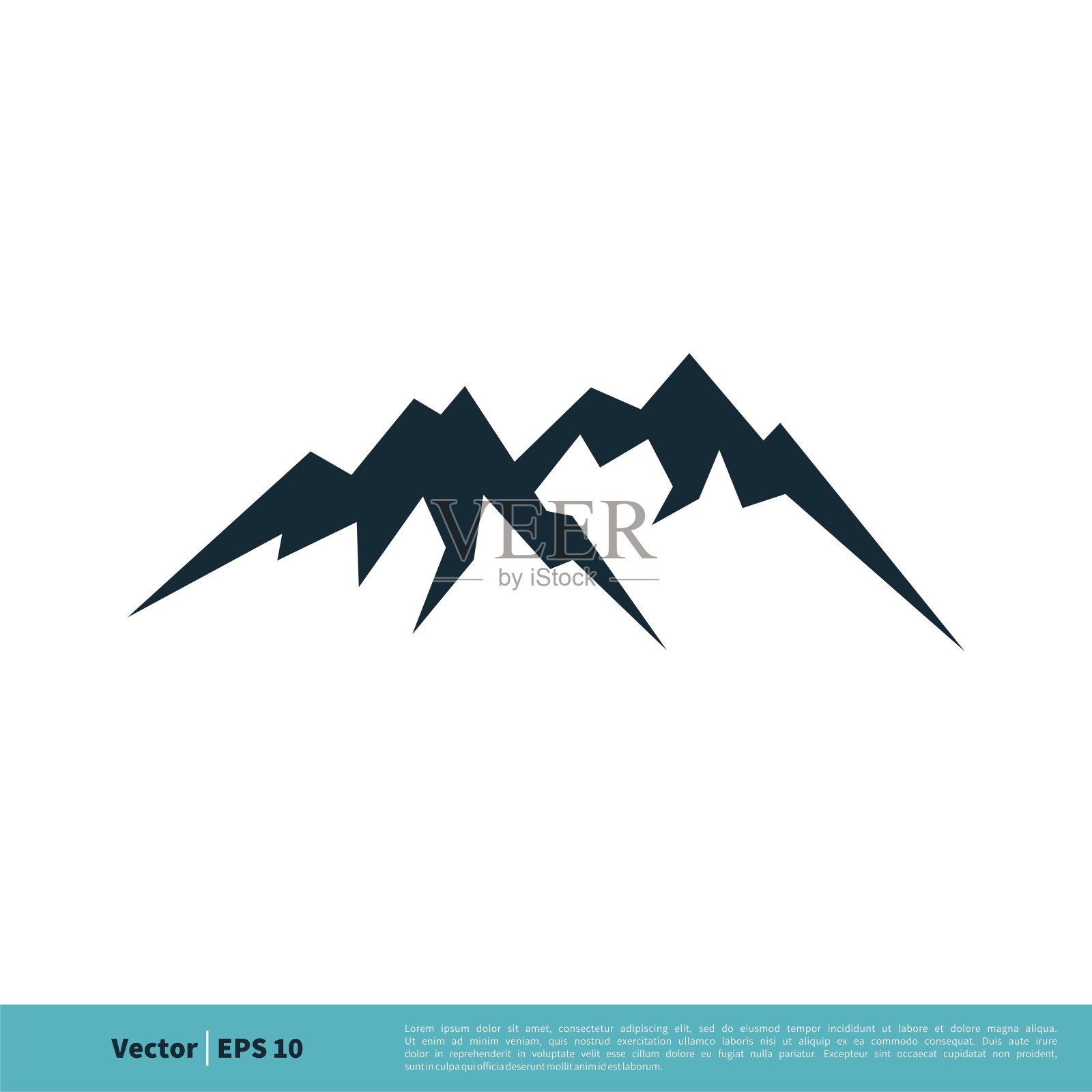 山图标矢量标志模板插图设计。矢量EPS 10。插画图片素材