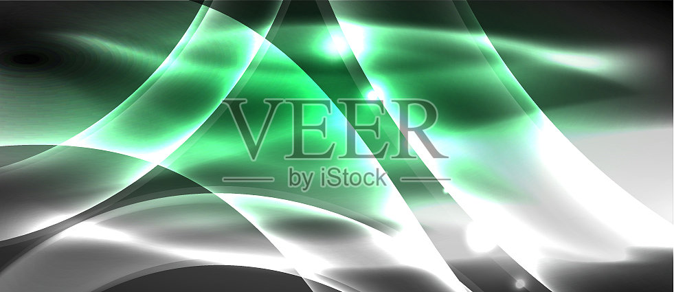 抽象背景用霓虹波光设计插画图片素材