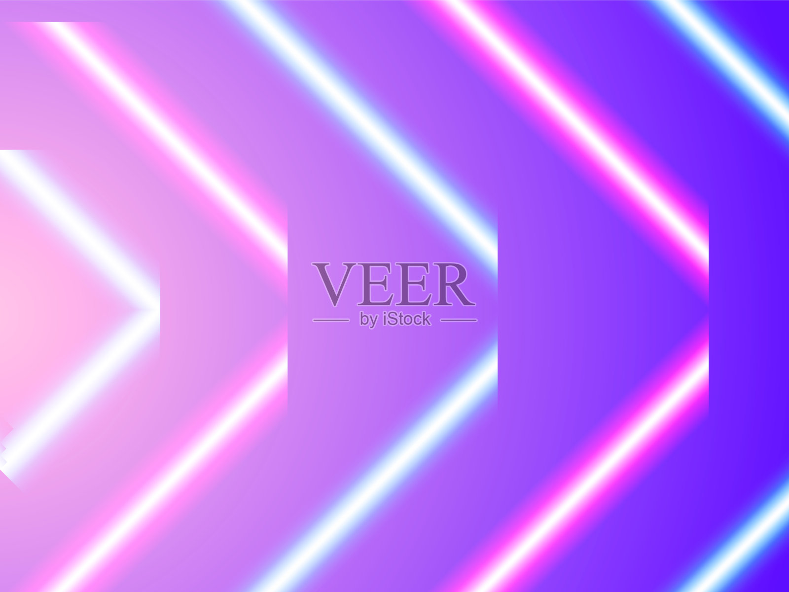 霓虹条纹照明箭头。抽象的背景。向量股票插图插画图片素材