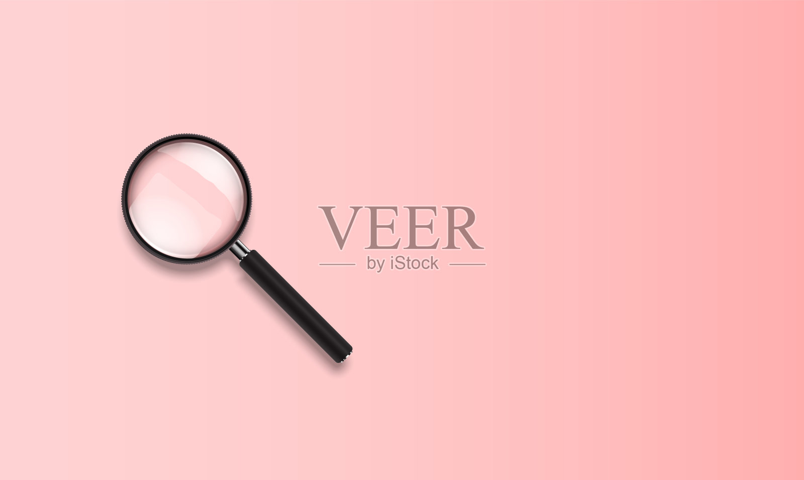 现实的干净和彩色放大镜，矢量插图插画图片素材