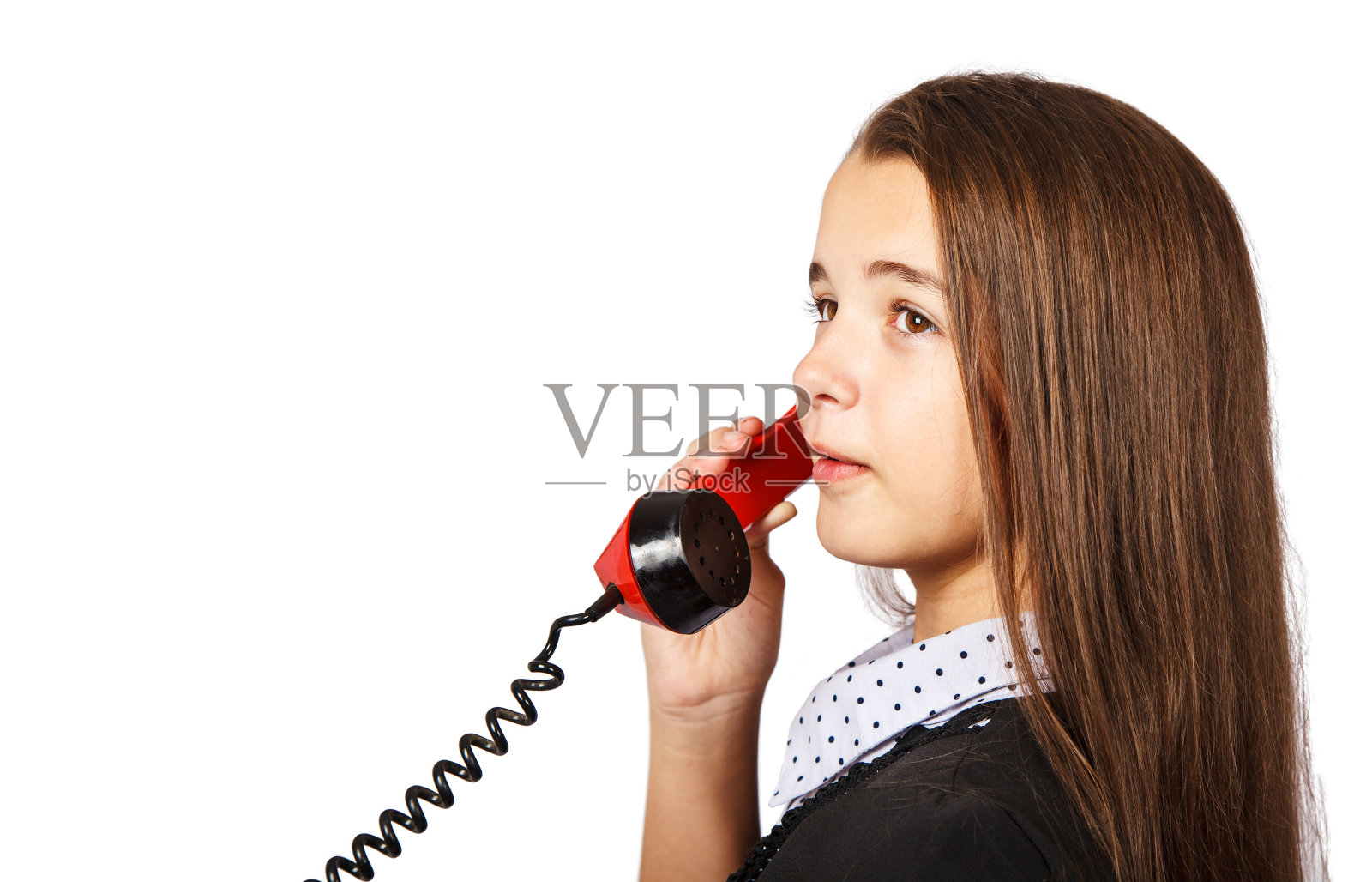 打电话的少女照片摄影图片