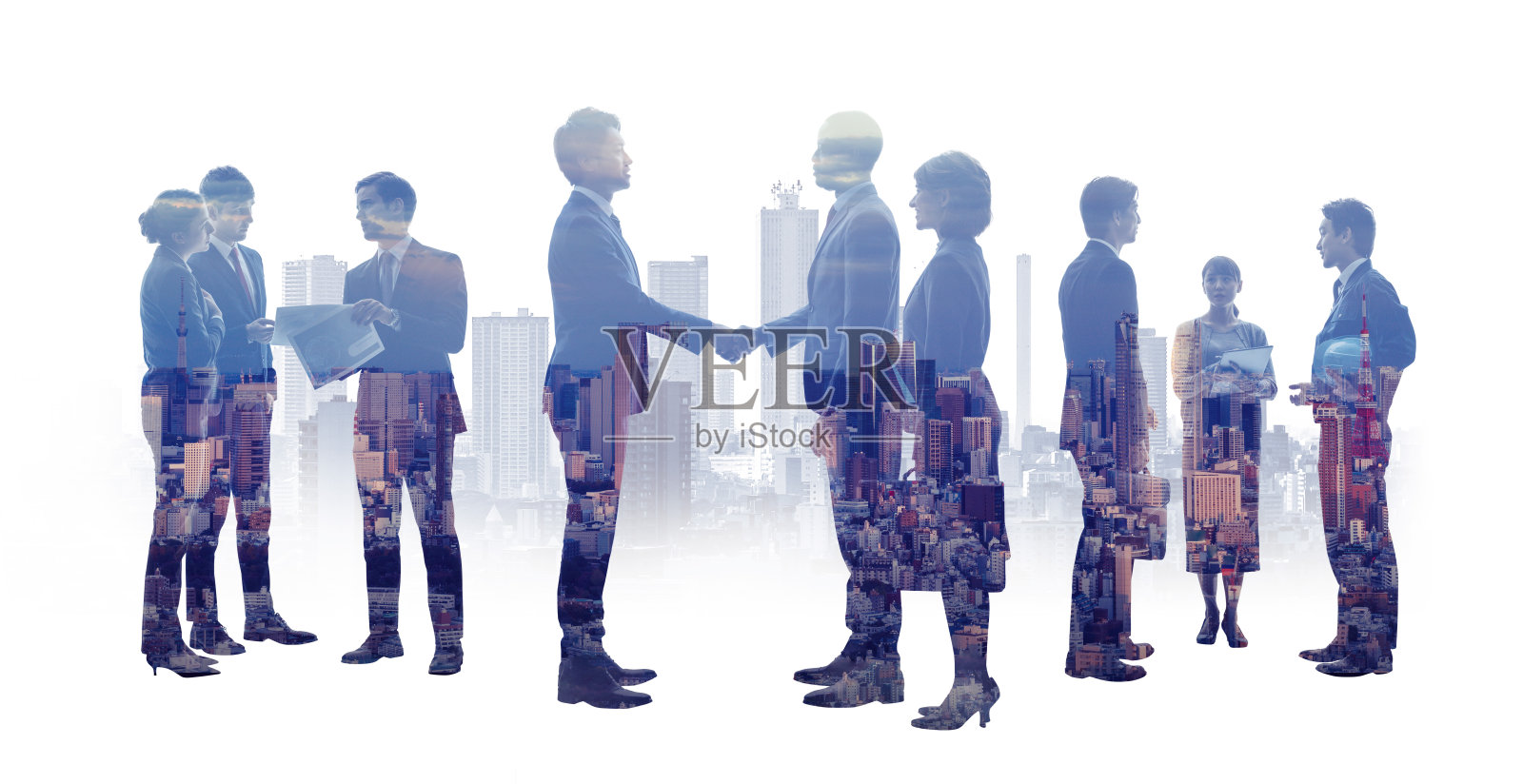 商业网络的概念。人力资源。群商人。照片摄影图片