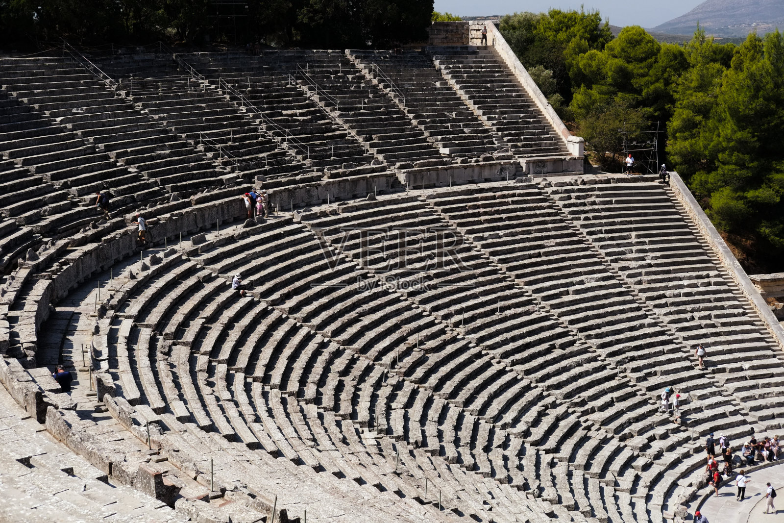 古希腊的圆形剧场照片摄影图片