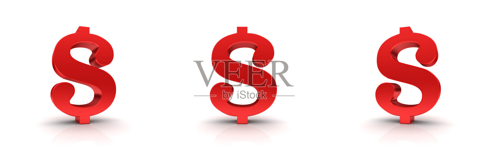 美元符号红色3d美元符号图标照片摄影图片
