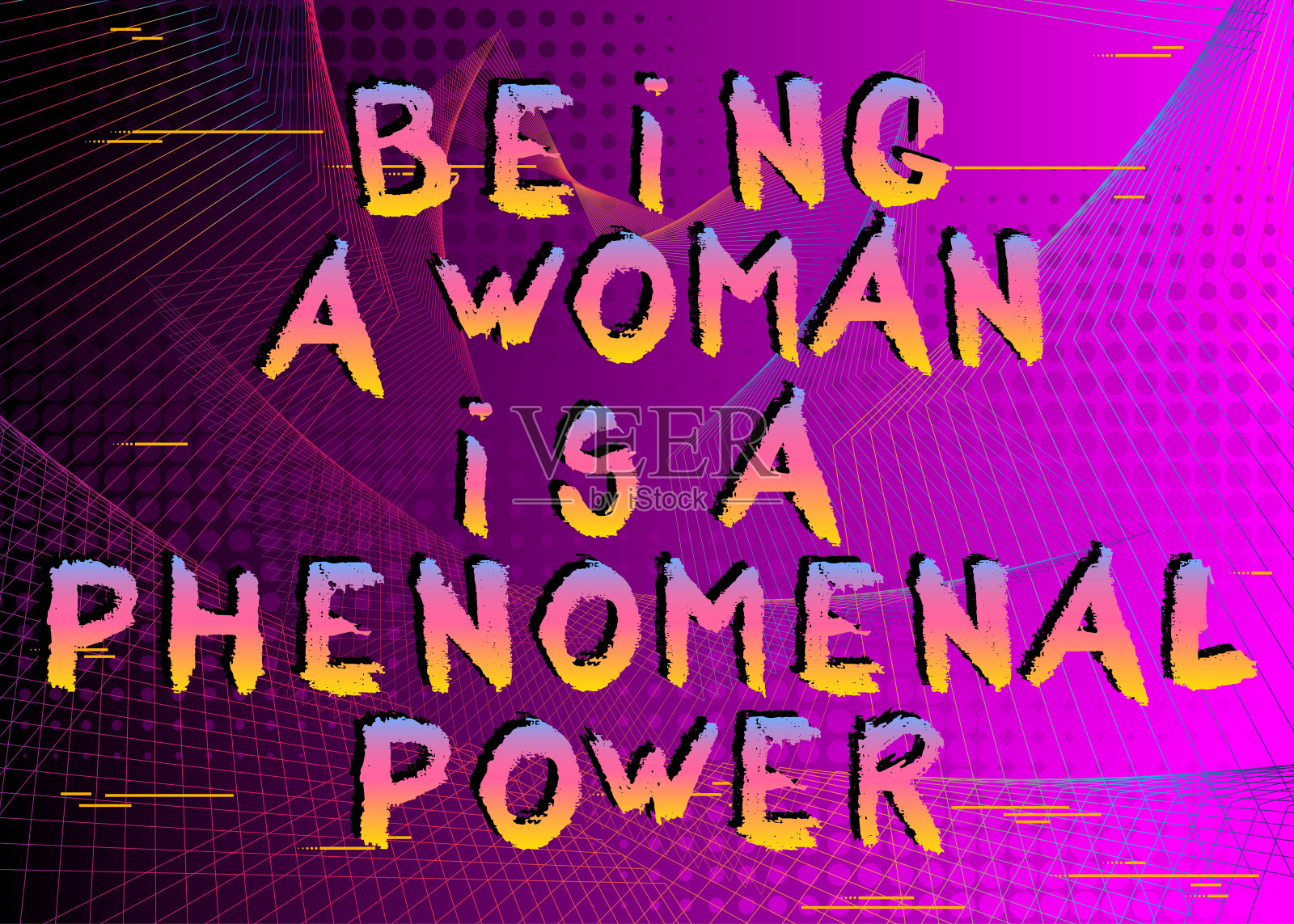作为一个女人是一种现象性的权力文本。插画图片素材