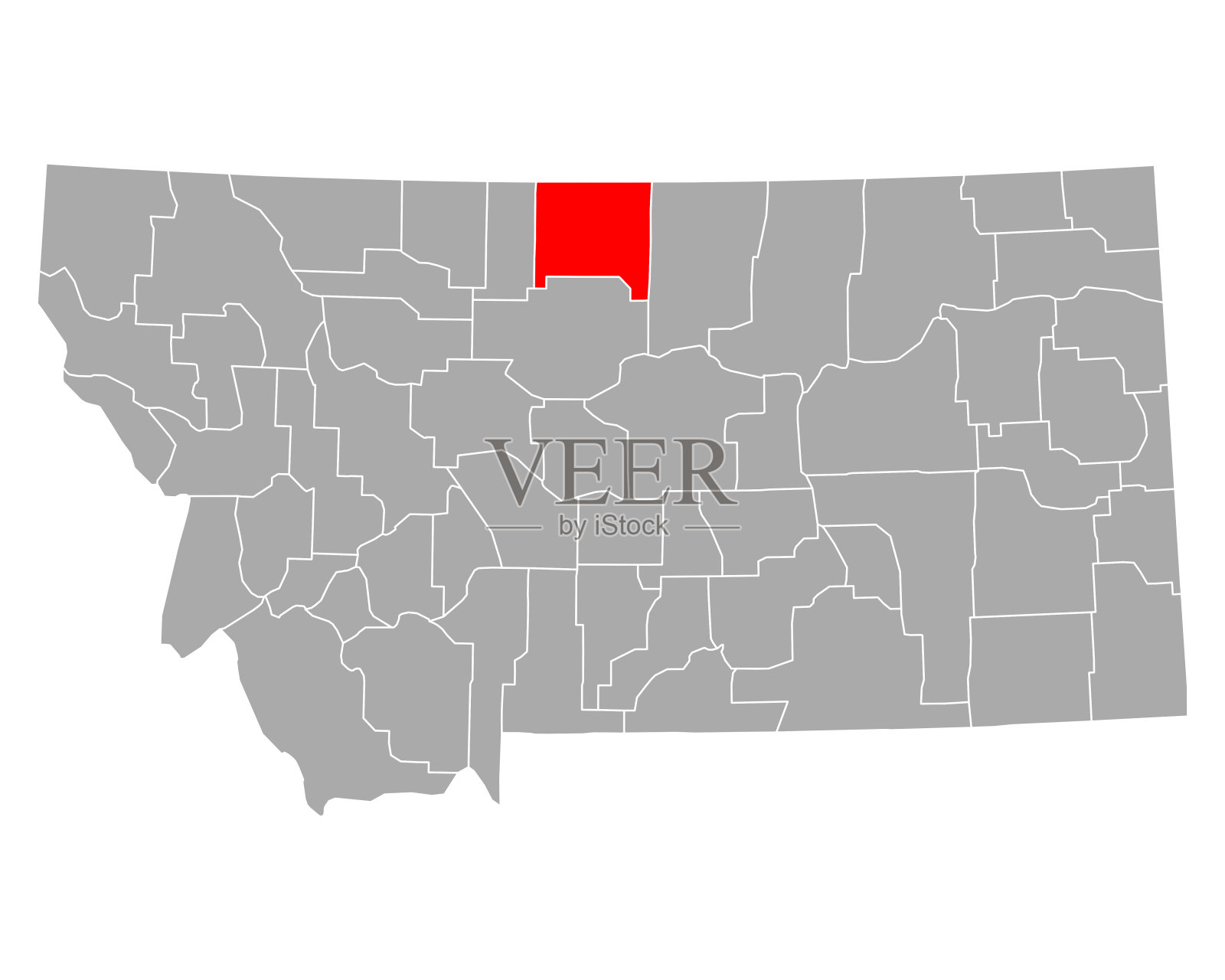 蒙大拿山的地图插画图片素材