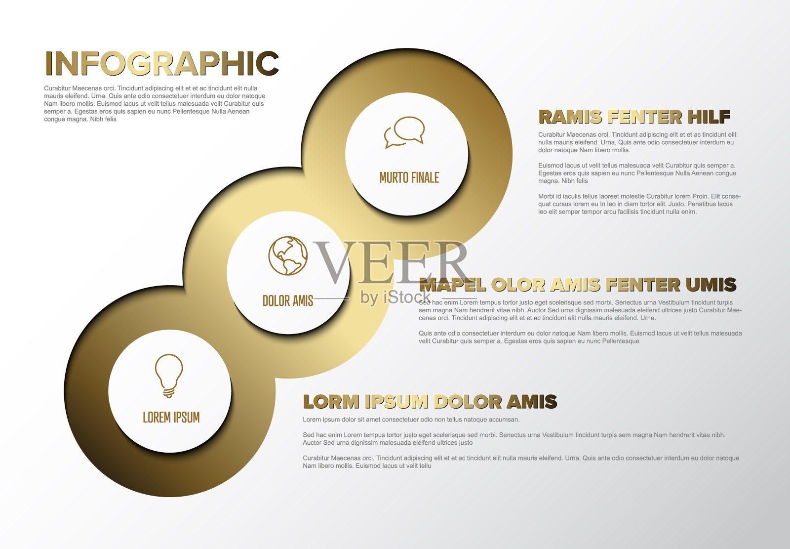 多用途的信息图表模板与三要素-溢价版插画图片素材