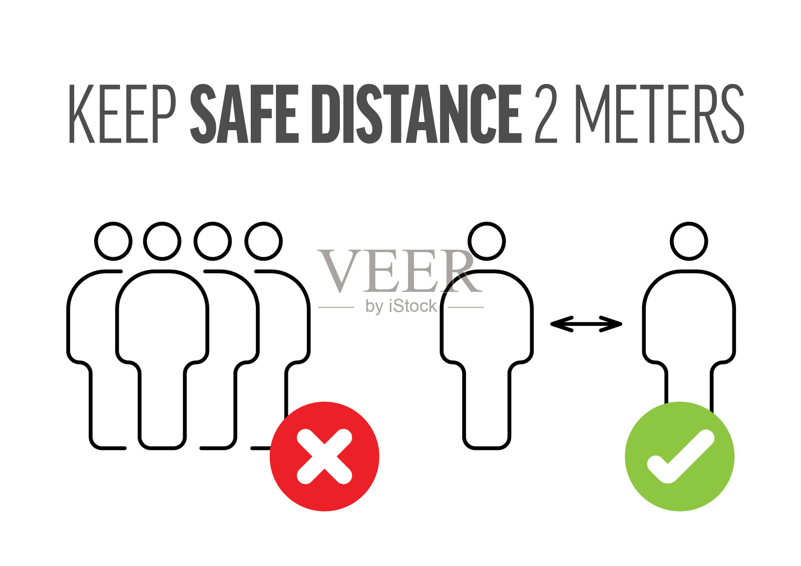 店铺入口预防指示海报模板插画图片素材