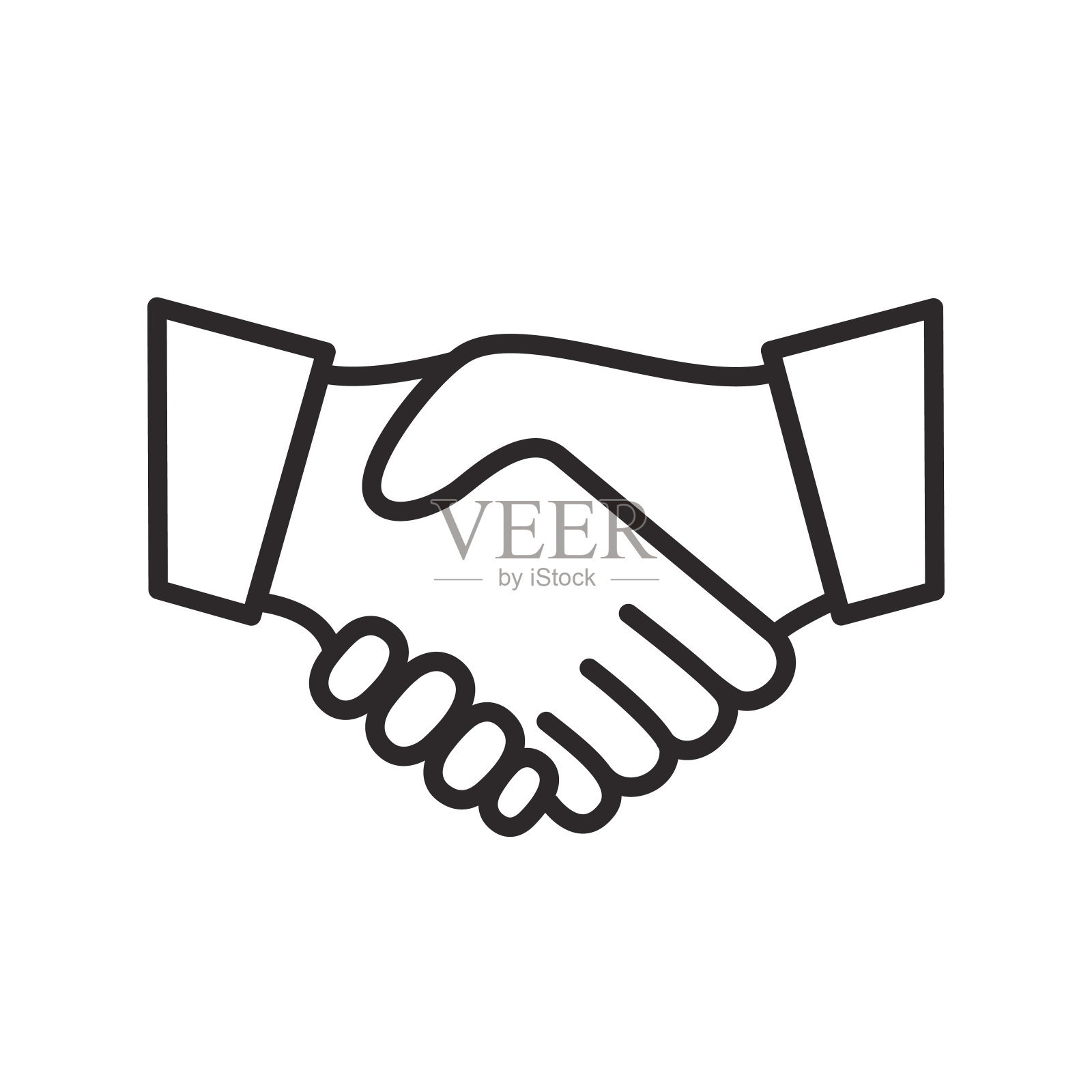 握手图标矢量设计说明插画图片素材