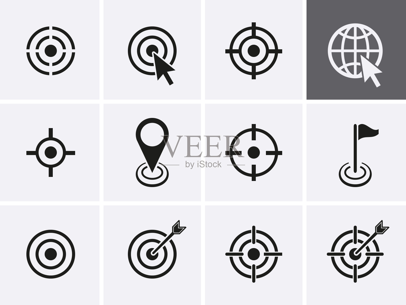 目标图标集。插画图片素材