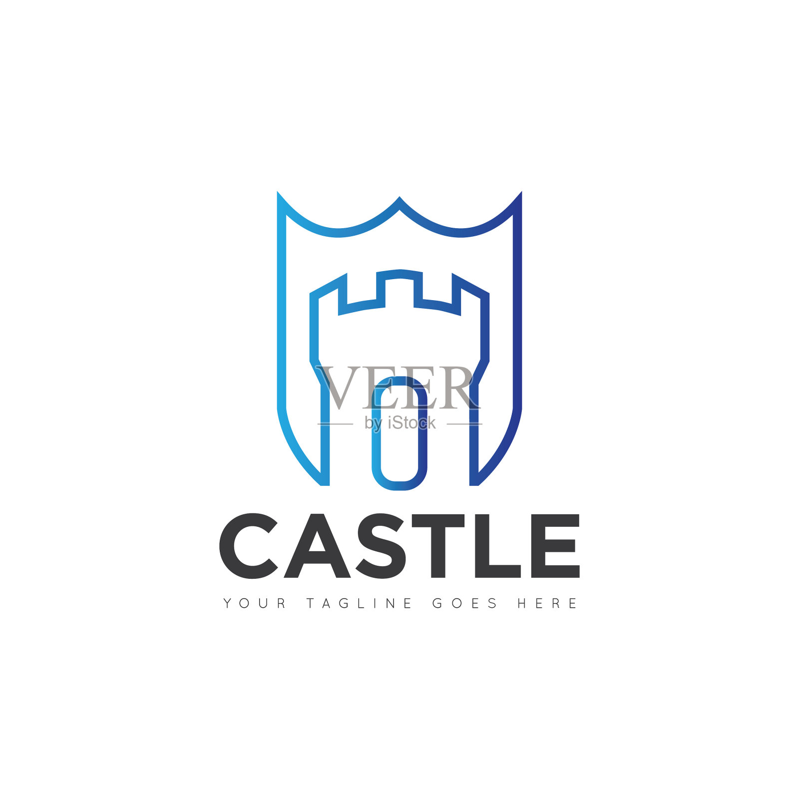 城堡标志和图标插画图片素材