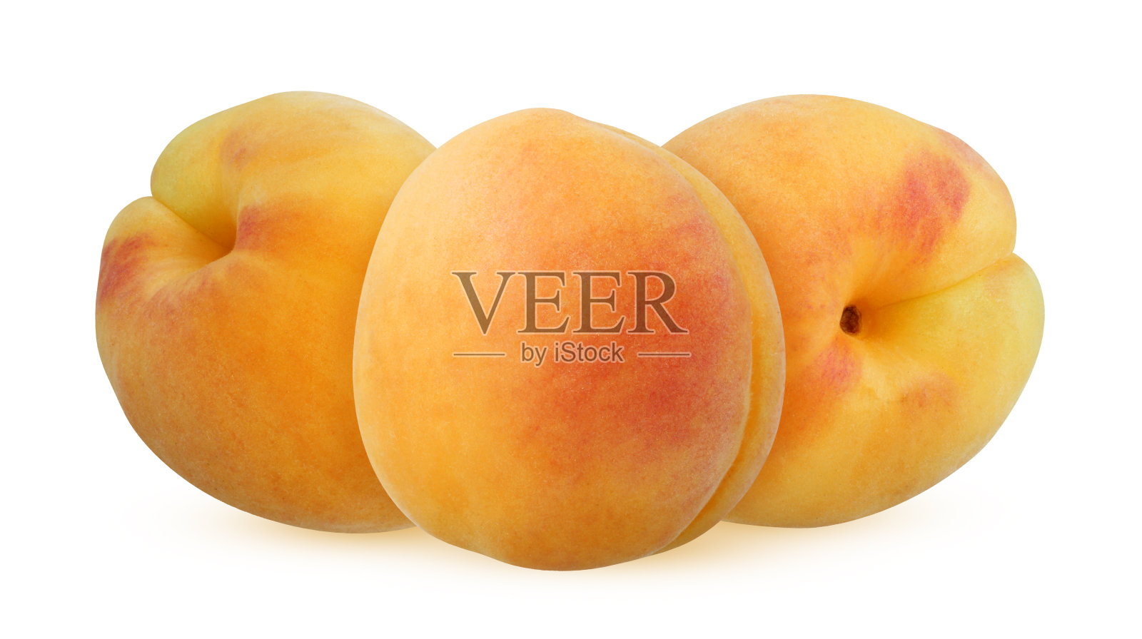 杏孤立在白色背景与修剪路径。照片摄影图片