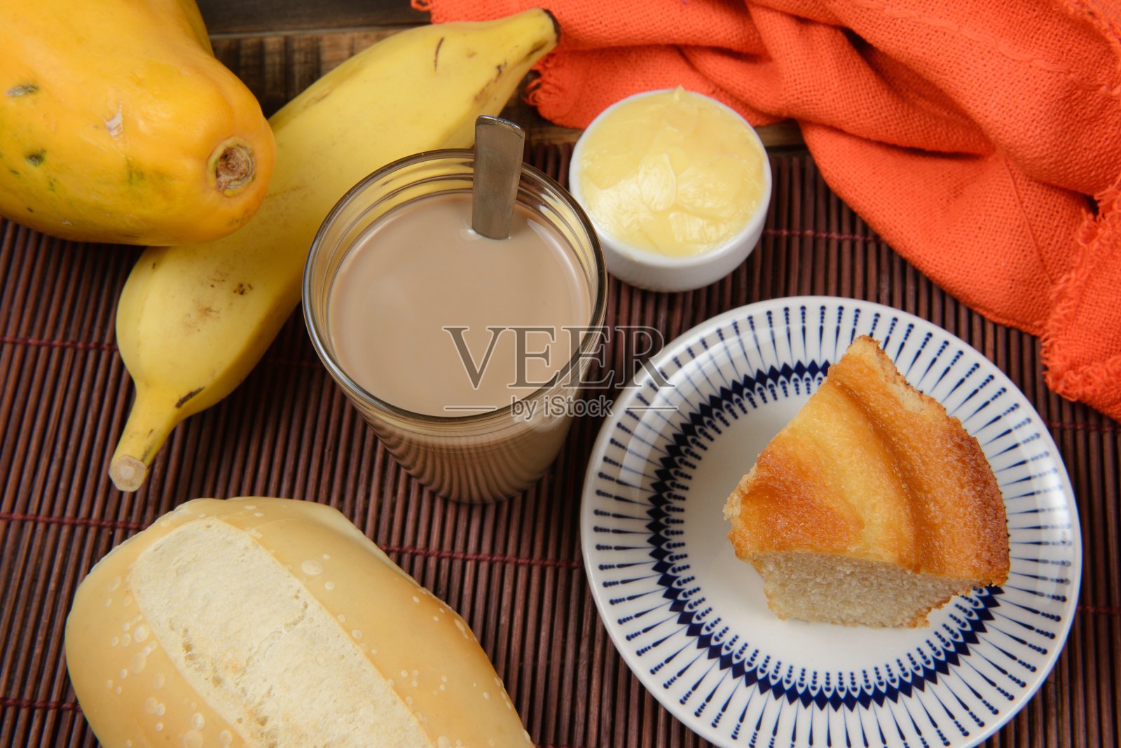 典型的巴西的早餐,照片摄影图片