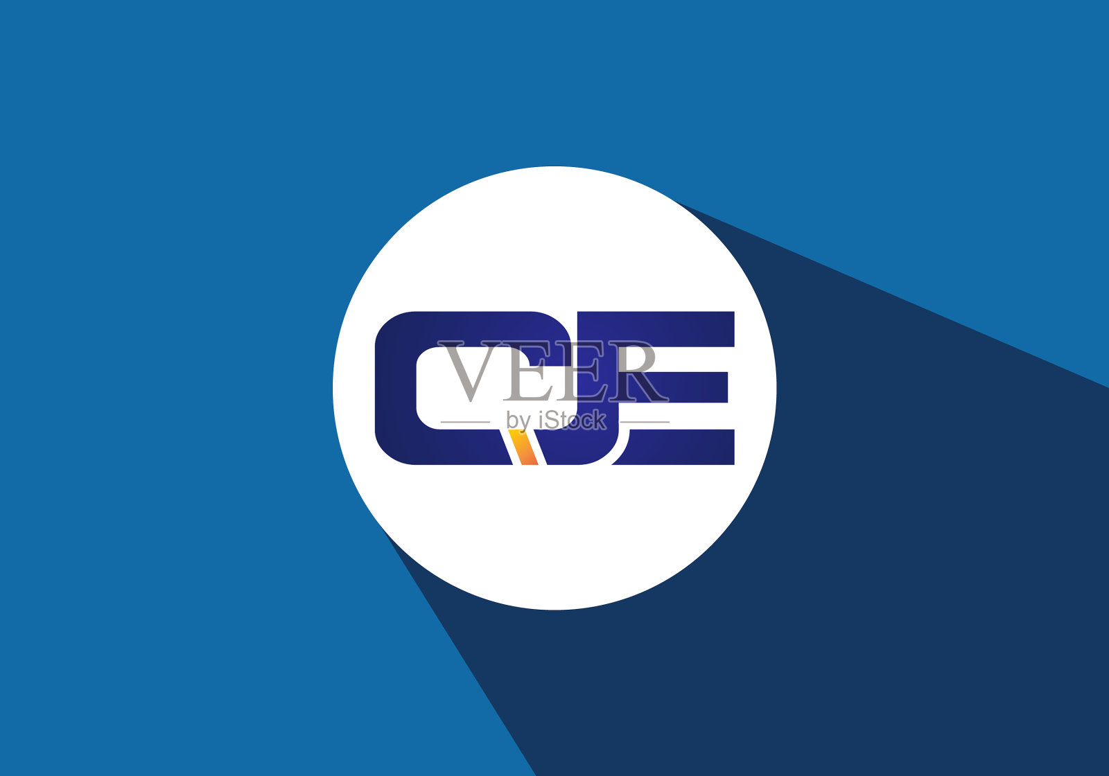 e首字母标志设计创意现代图标素材