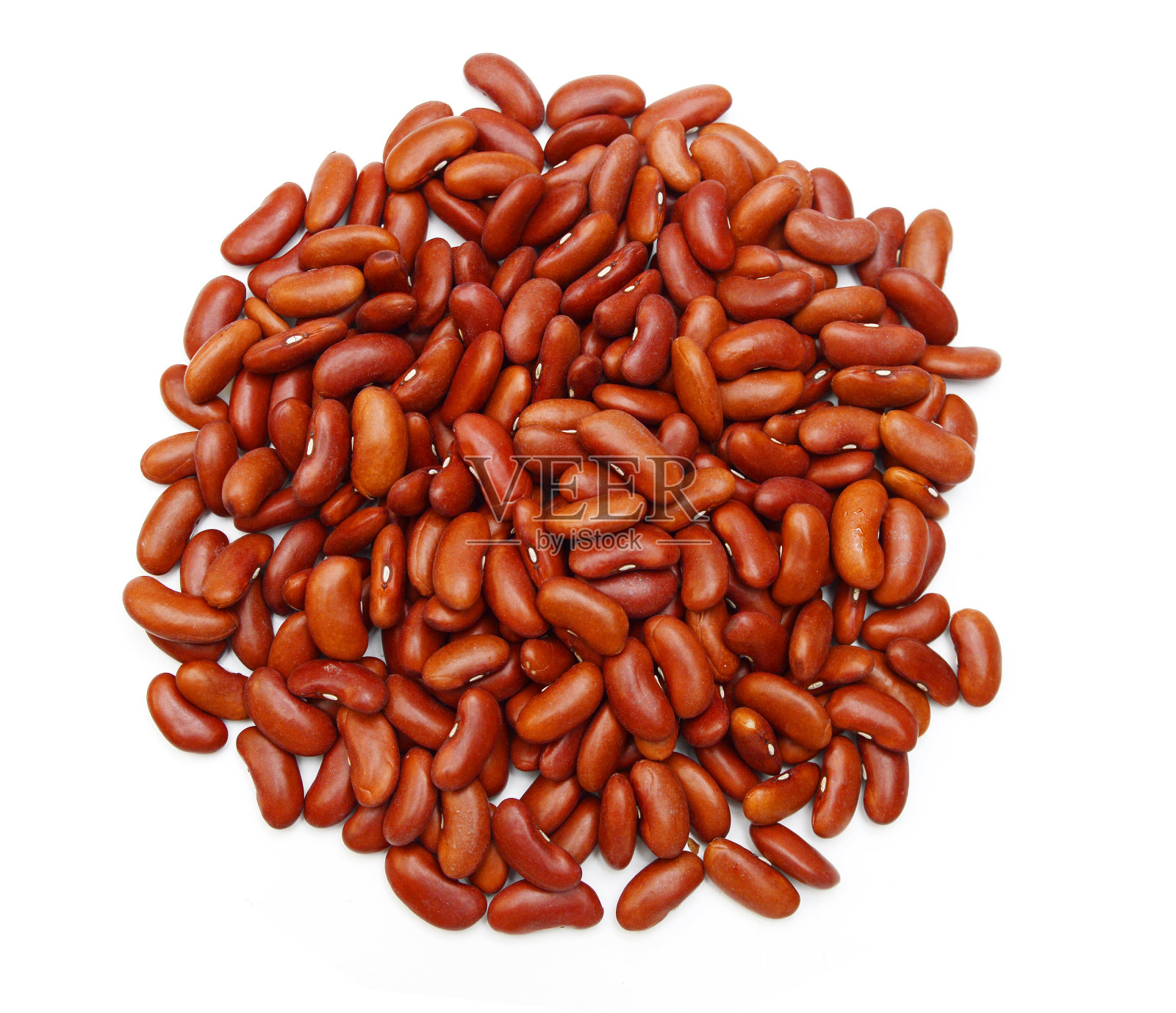 白色背景上的一小堆芸豆照片摄影图片