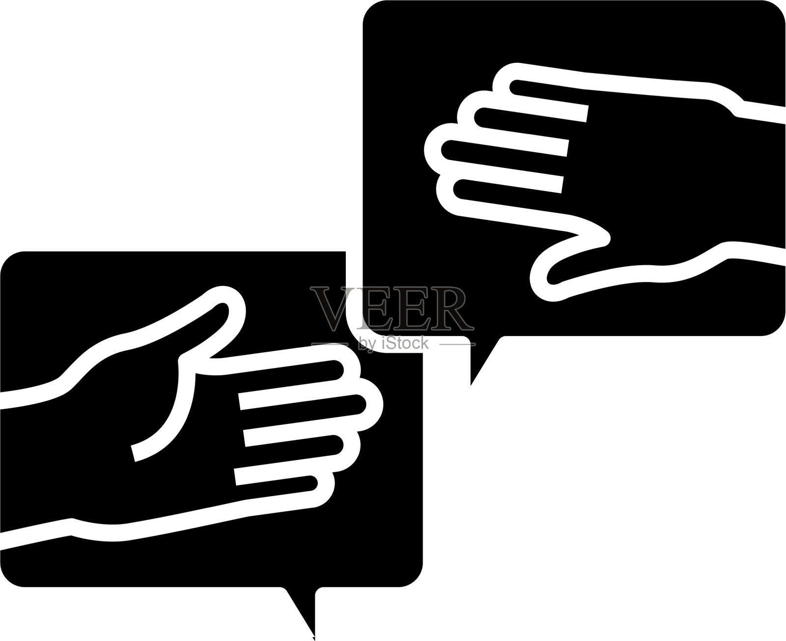 连接黑色图标概念设计元素图片