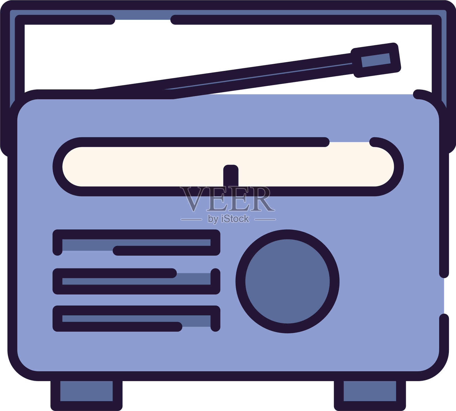 孤立音乐波浪填充风格图标设计设计元素图片