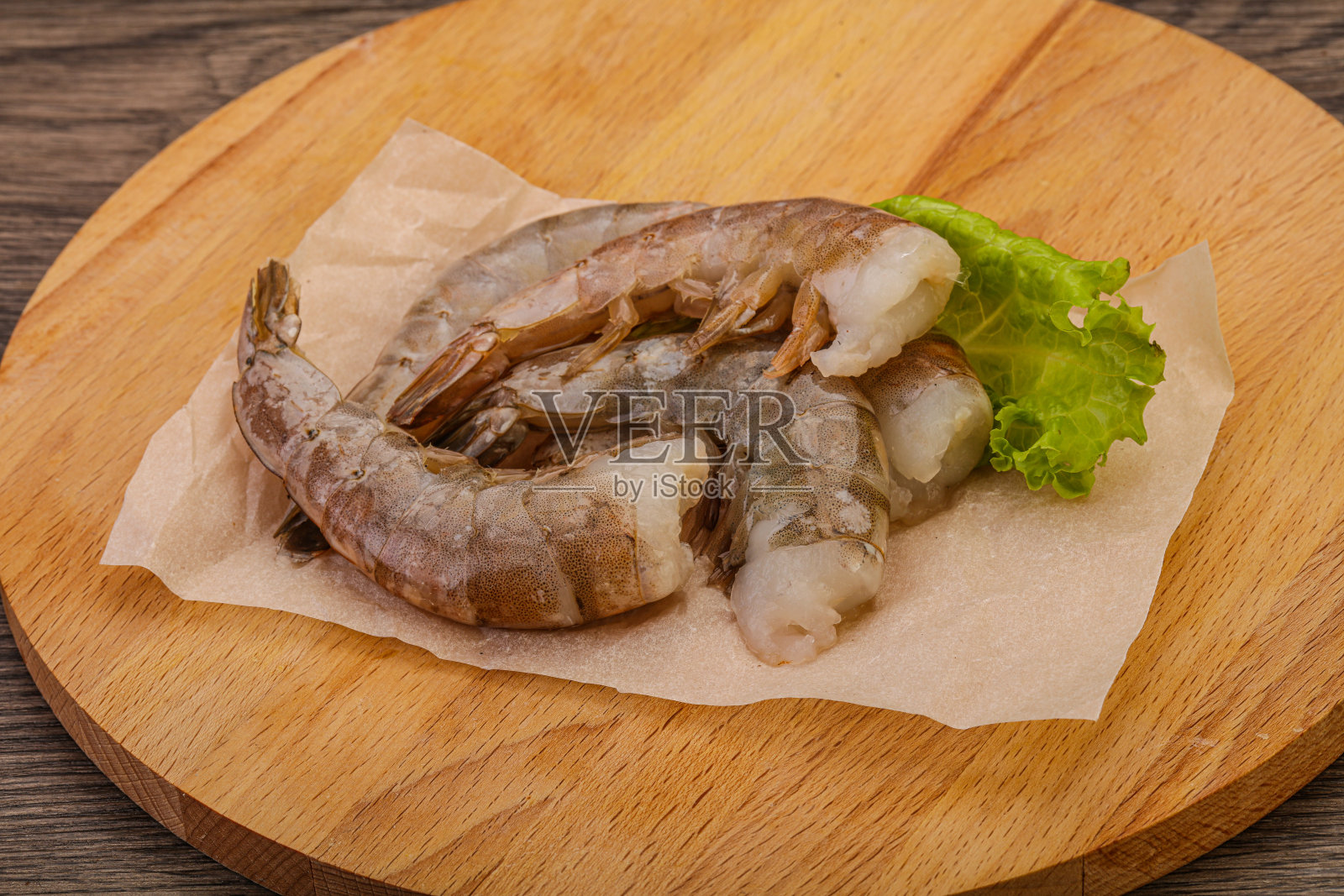 煮生虎虾照片摄影图片