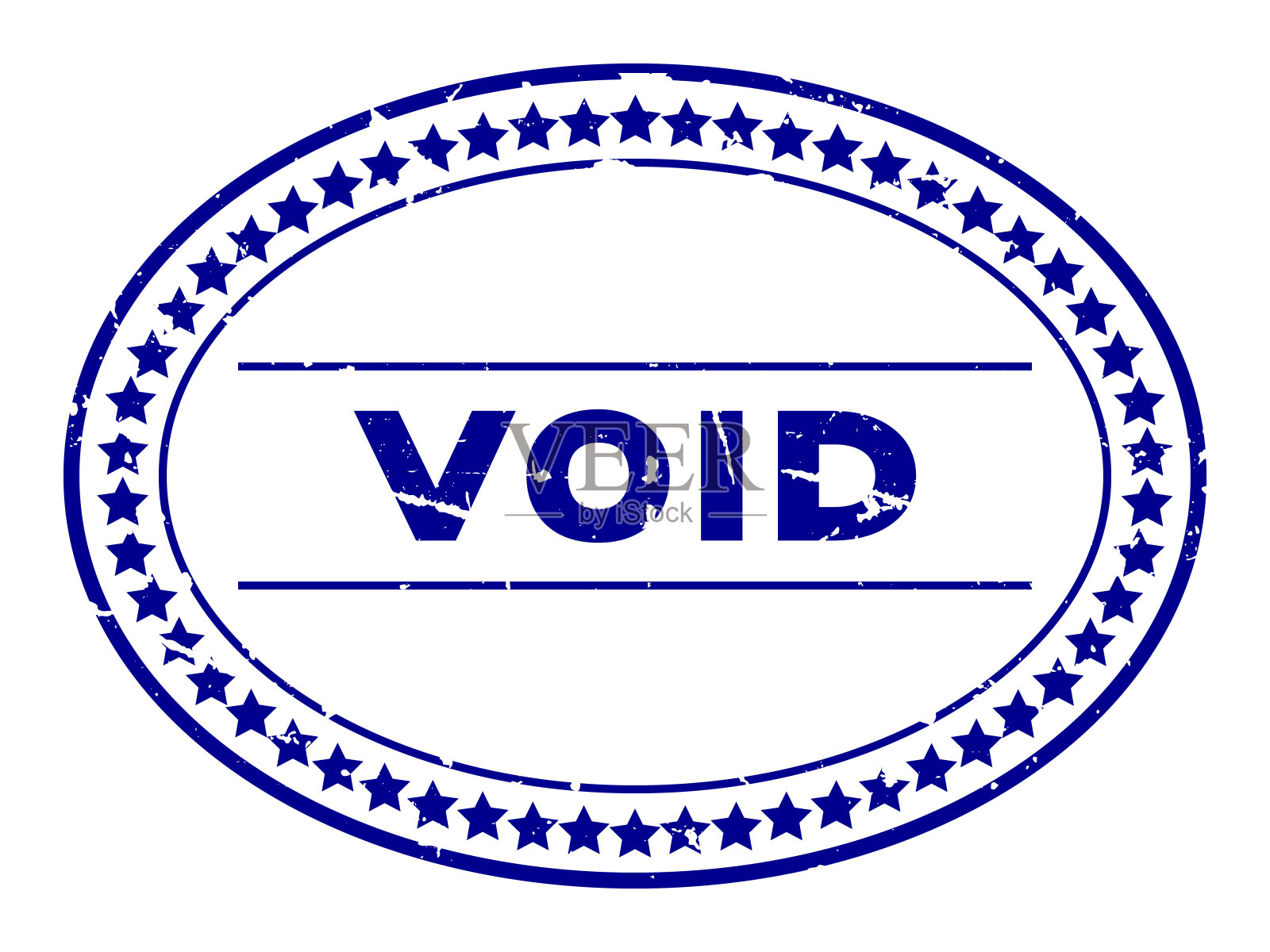 垃圾蓝色空字椭圆形橡皮印章印章上的白色背景设计元素图片