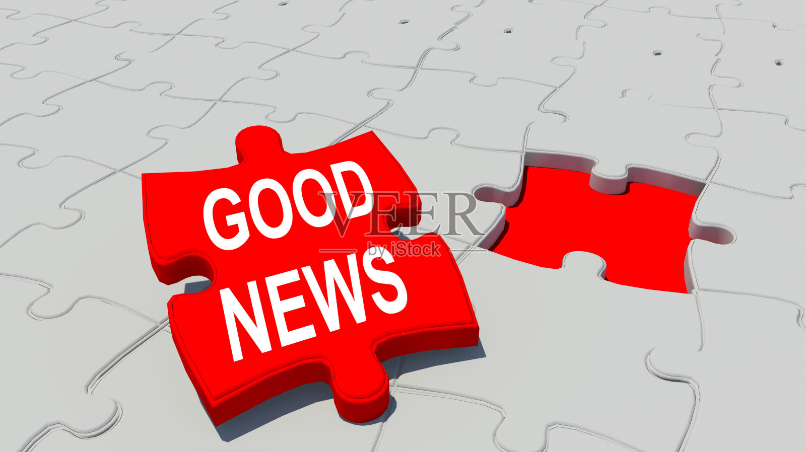 好消息拼图社交媒体好消息片段背景- 3d渲染照片摄影图片