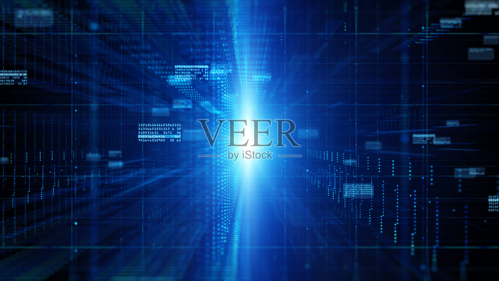 数字空间具有粒子和数字数据网络连接的背景概念。照片摄影图片