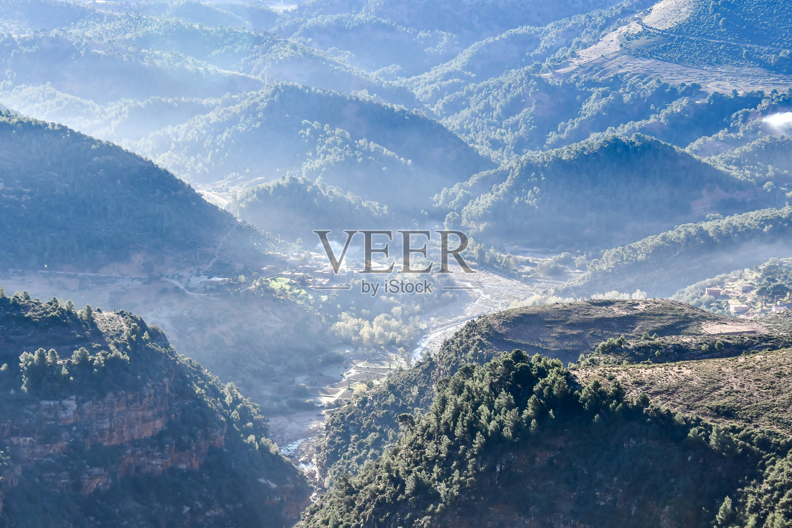 在摩洛哥非洲的阿特拉斯摩洛哥山的观点照片摄影图片