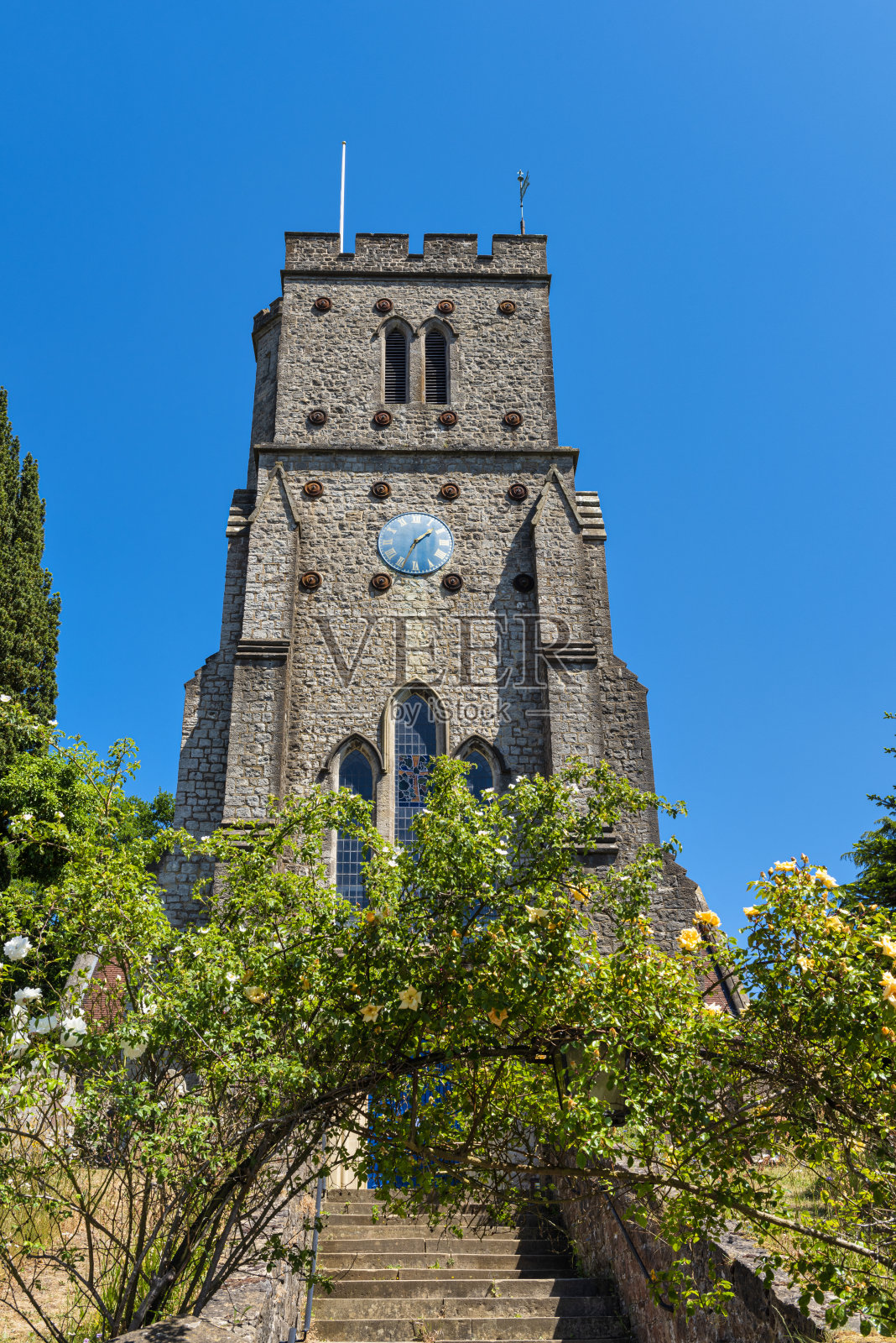 英国肯特郡梅德斯通附近的普拉特圣玛丽教堂照片摄影图片