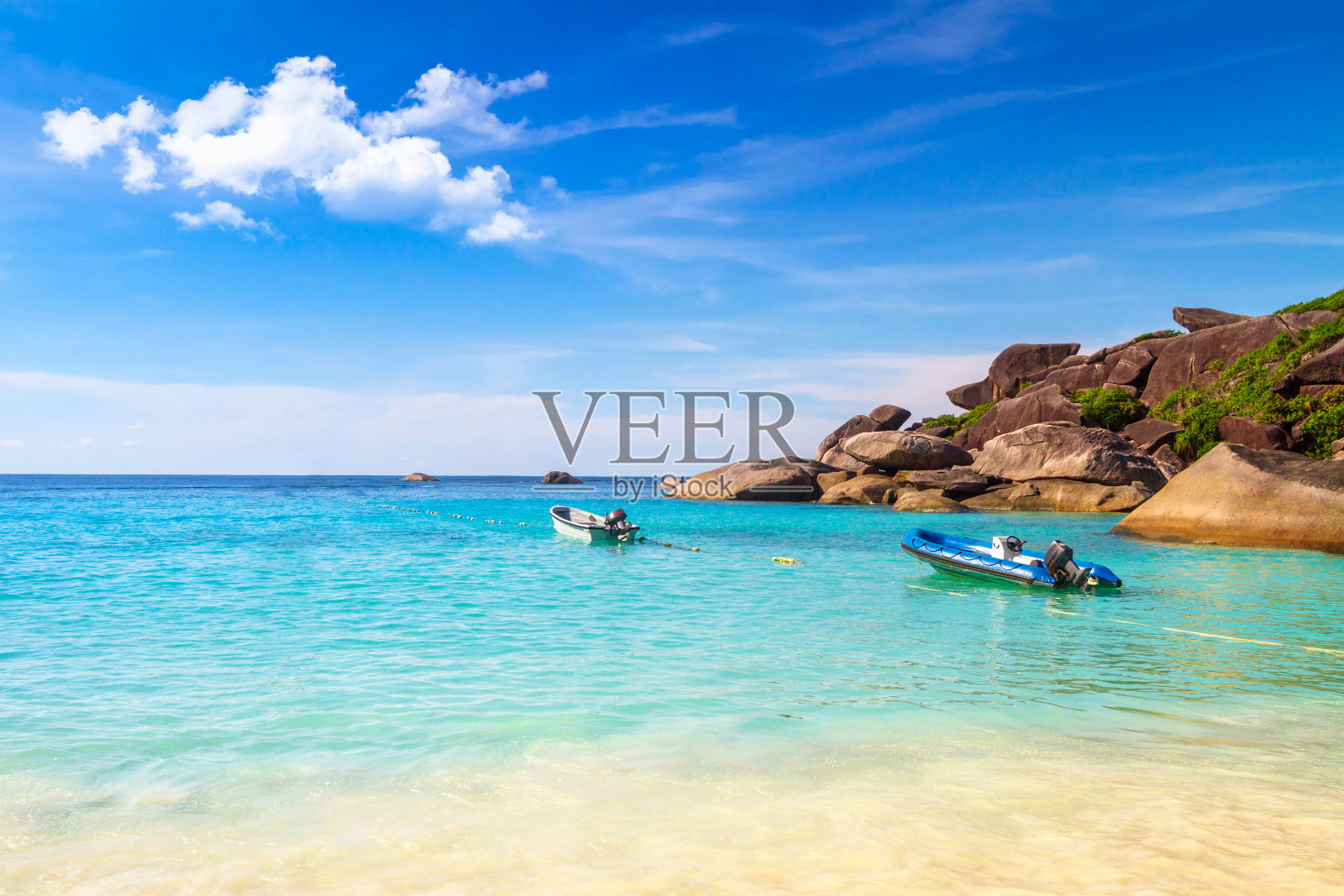 安达曼海的斯密兰岛令人惊叹的海滩照片摄影图片