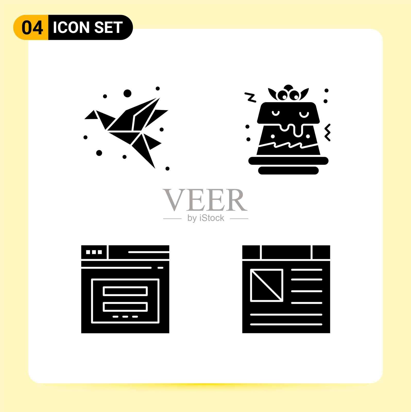 4个现代网站设计和创意图标图标素材