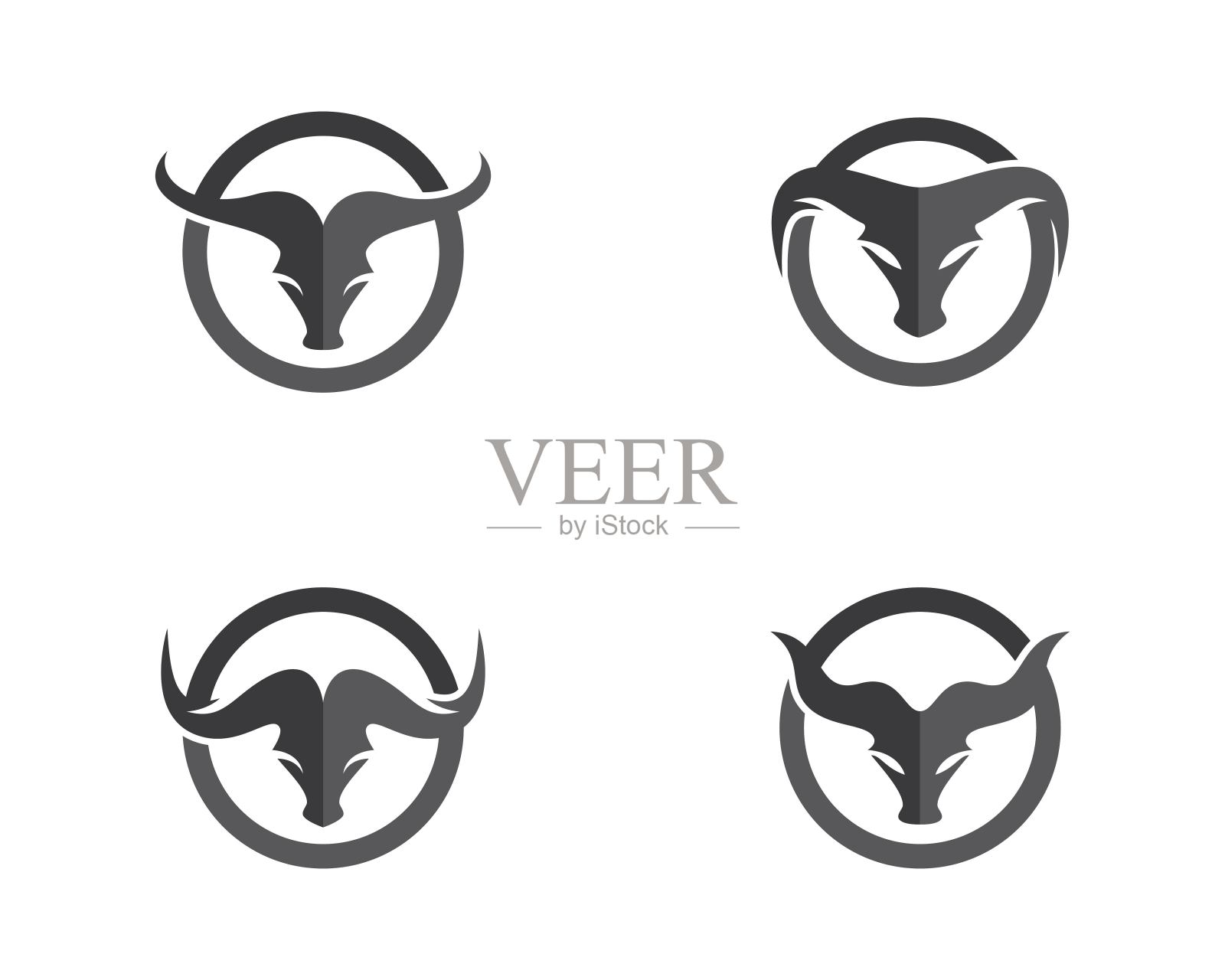 牛模板插画图片素材