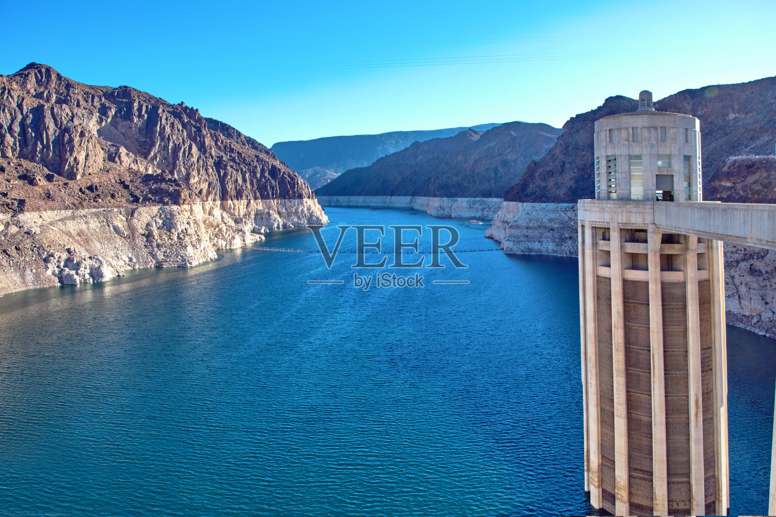 美国内华达胡佛水坝。照片摄影图片