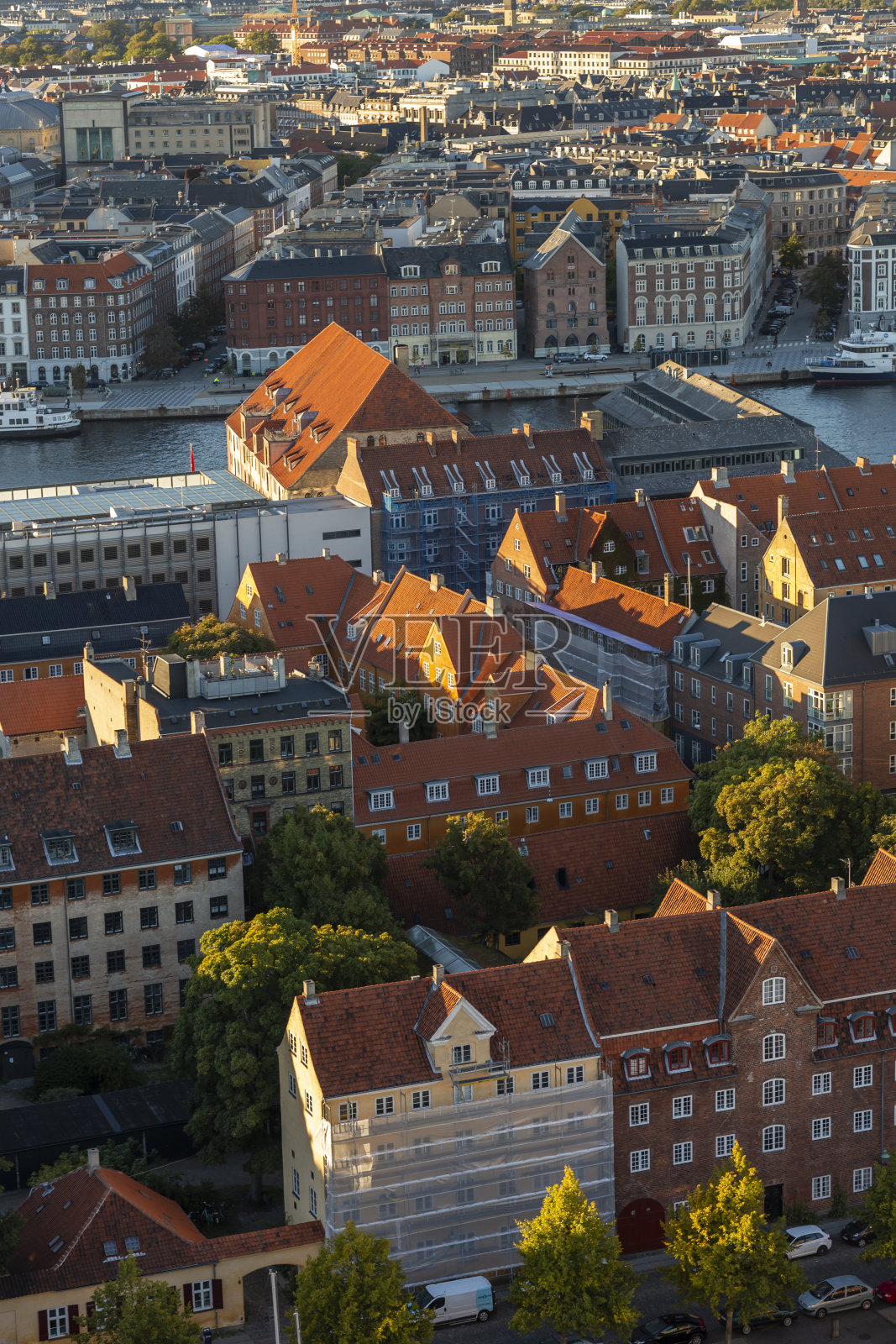 鸟瞰图哥本哈根，丹麦照片摄影图片
